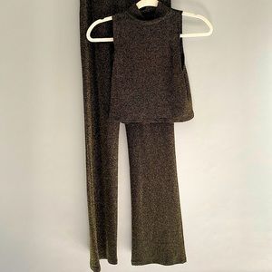 Reformation Griffith 2-Piece Gold Sparkle